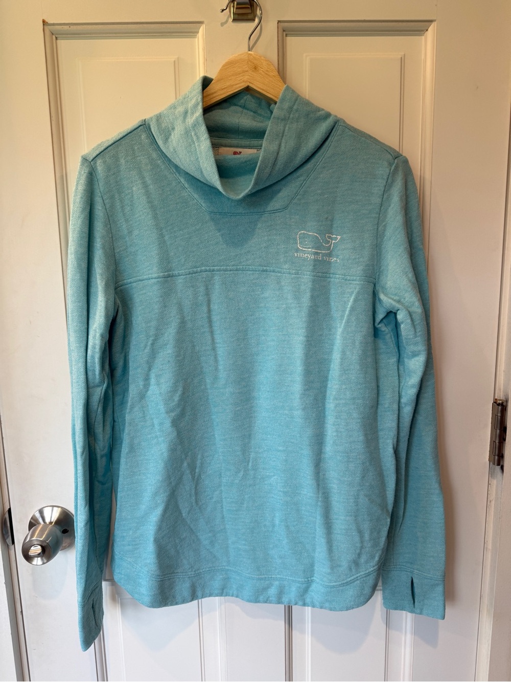 Vineyard Vines Aqua Funnel Neck Pullover Lightweight Sweatshirt